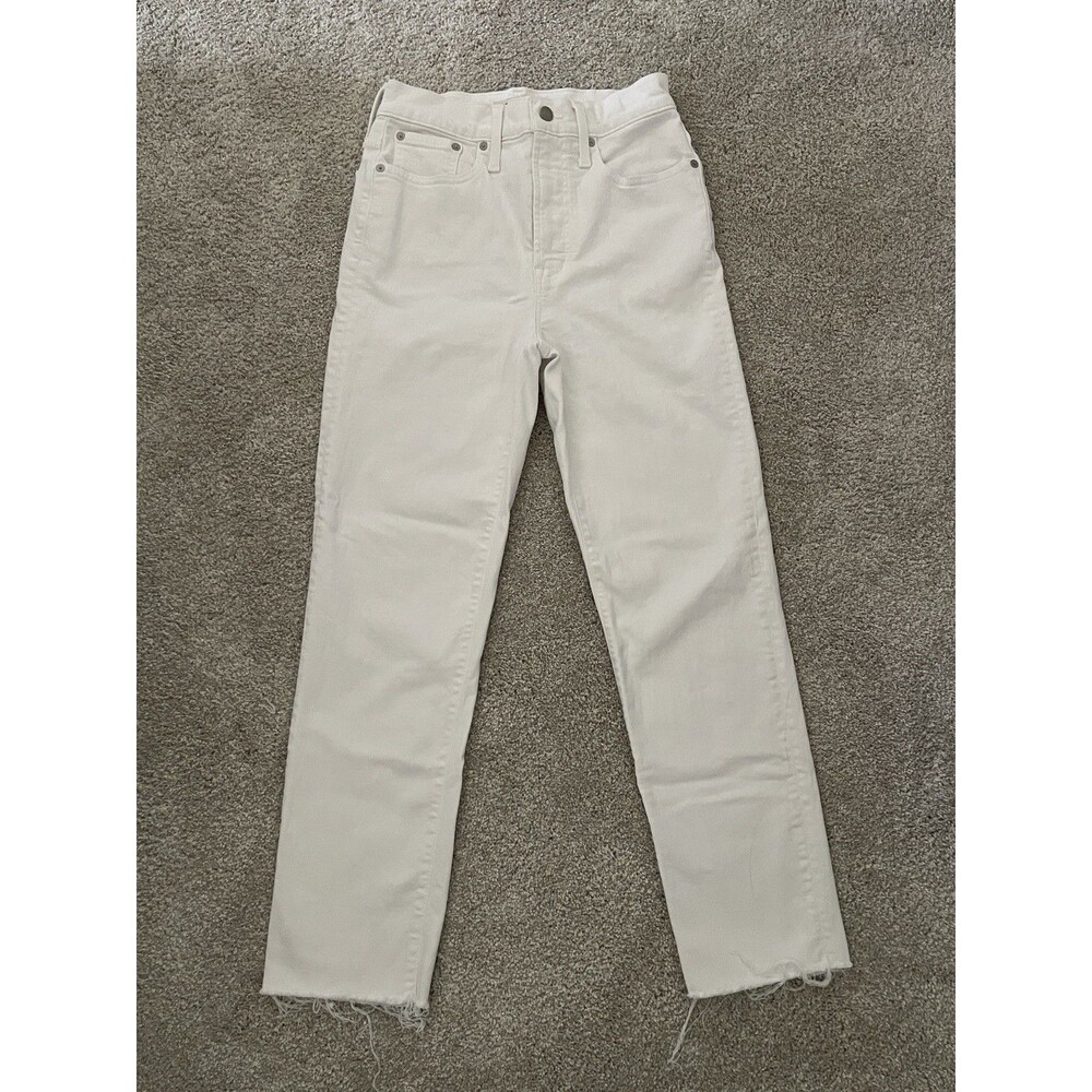 MADEWELL The Perfect Vintage Crop Jeans White 26